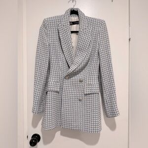 Zara textured Double Breasted Blazer